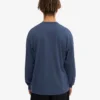 Oversized-T-Shirt aus Bio-Baumwolle mit langem Arm – Petrolblau
