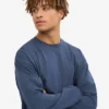 Oversized-T-Shirt aus Bio-Baumwolle mit langem Arm – Petrolblau