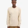 Oversized-T-Shirt aus Bio-Baumwolle mit langen Ärmeln – Elfenbeinweiß