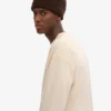 Oversized-T-Shirt aus Bio-Baumwolle mit langen Ärmeln – Elfenbeinweiß