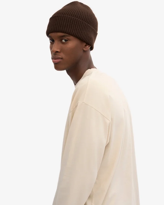 Oversized-T-Shirt aus Bio-Baumwolle mit langen Ärmeln – Elfenbeinweiß