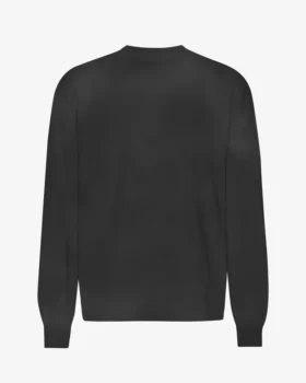 Oversized-T-Shirt aus Bio-Baumwolle mit langen Ärmeln – Faded Black
