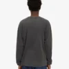 Oversized-T-Shirt aus Bio-Baumwolle mit langen Ärmeln – Faded Black