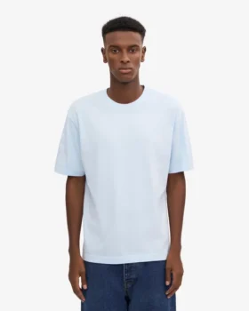Oversized-T-Shirt aus Bio-Baumwolle – Polarblau