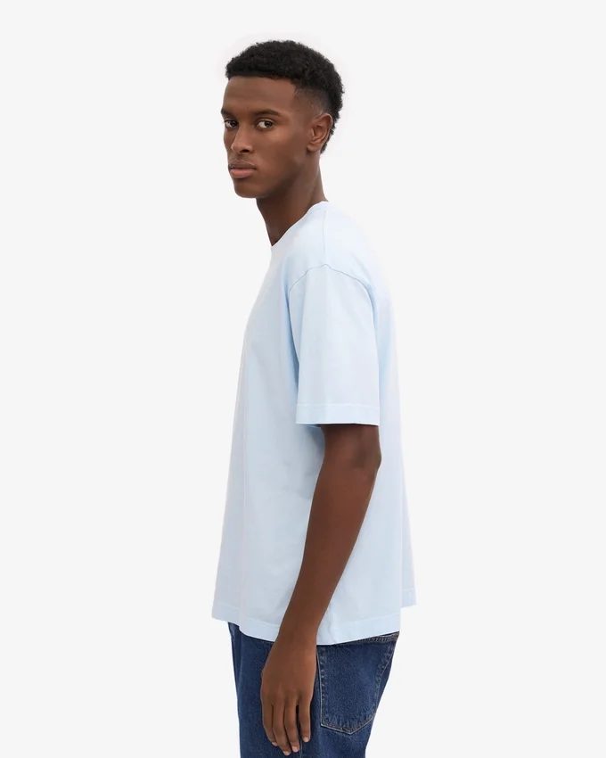 Oversized-T-Shirt aus Bio-Baumwolle – Polarblau