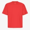 Oversized-T-Shirt aus Bio-Baumwolle – Red Tangerine