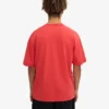 Oversized-T-Shirt aus Bio-Baumwolle – Red Tangerine