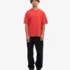 Oversized-T-Shirt aus Bio-Baumwolle – Red Tangerine