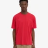 Oversized-T-Shirt aus Bio-Baumwolle – Scharlachrot