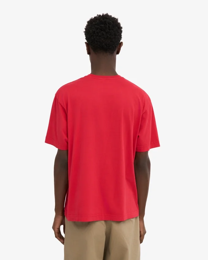 Oversized-T-Shirt aus Bio-Baumwolle – Scharlachrot