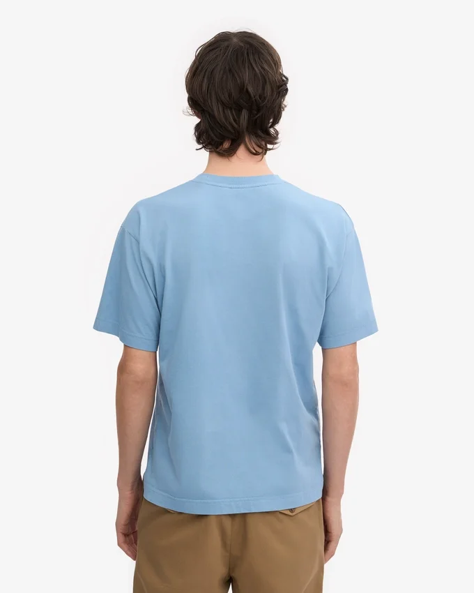 Oversized-T-Shirt aus Bio-Baumwolle – Seaside-Blau