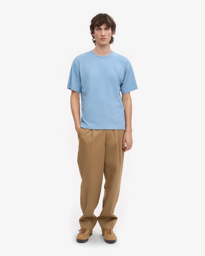Oversized-T-Shirt aus Bio-Baumwolle – Seaside-Blau