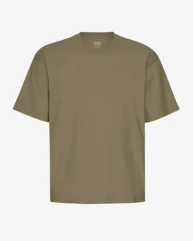 Oversized-T-Shirt aus Bio-Baumwolle – Staubiges Oliv