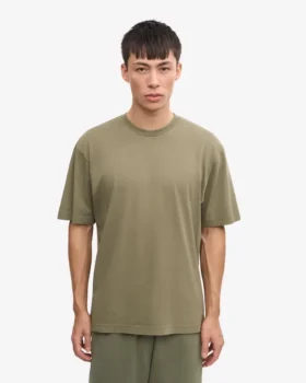 Oversized-T-Shirt aus Bio-Baumwolle – Staubiges Oliv