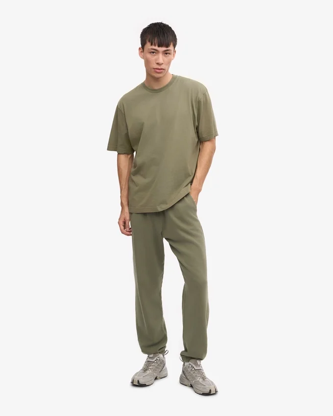Oversized-T-Shirt aus Bio-Baumwolle – Staubiges Oliv