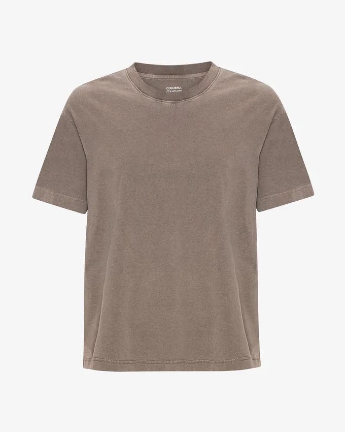 Oversized-T-Shirt aus Bio-Baumwolle – verblasstes Khaki