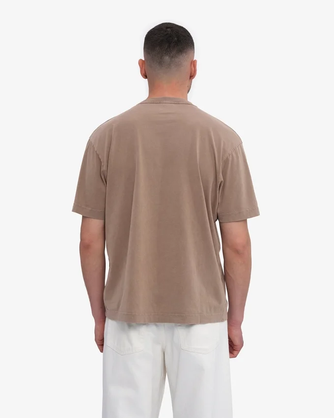 Oversized-T-Shirt aus Bio-Baumwolle – verblasstes Khaki