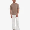 Oversized-T-Shirt aus Bio-Baumwolle – verblasstes Khaki