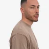 Oversized-T-Shirt aus Bio-Baumwolle – verblasstes Khaki