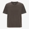 Oversized-T-Shirt aus Bio-Baumwolle – verblasstes Schlammbraun