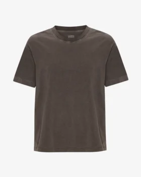 Oversized-T-Shirt aus Bio-Baumwolle – verblasstes Schlammbraun