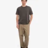 Oversized-T-Shirt aus Bio-Baumwolle – verblasstes Schlammbraun