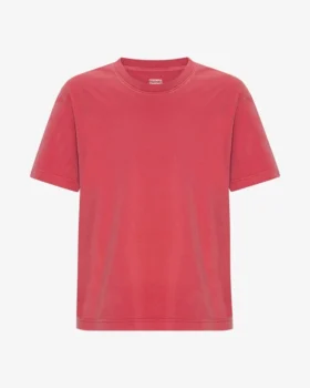 Oversized-T-Shirt aus Bio-Baumwolle – Verwaschenes Rot