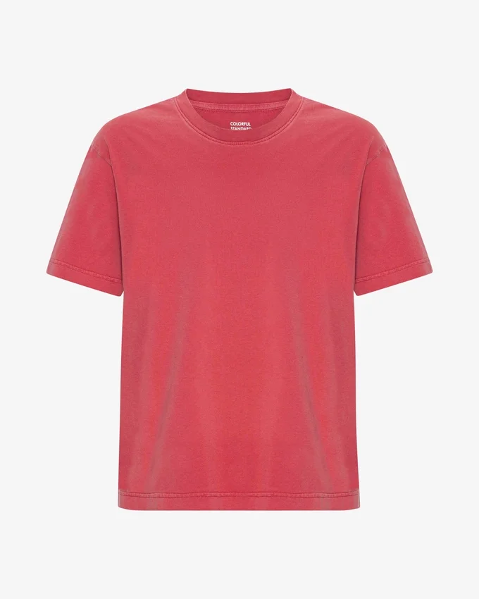 Oversized-T-Shirt aus Bio-Baumwolle – Verwaschenes Rot