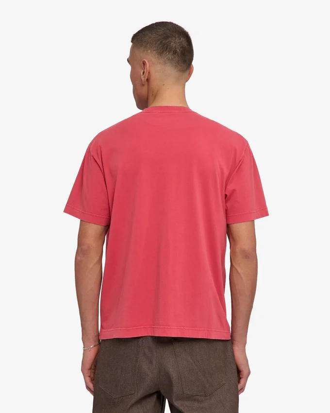 Oversized-T-Shirt aus Bio-Baumwolle – Verwaschenes Rot