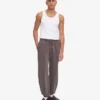 Relaxed-Jogginghose aus Bio-Baumwolle – Ausgewaschenes Schlammgrau