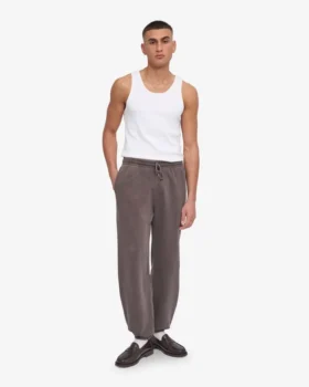 Relaxed-Jogginghose aus Bio-Baumwolle – Ausgewaschenes Schlammgrau