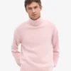 Rollkragenpullover aus Merinowolle – Blassrosa