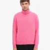 Rollkragenpullover aus Merinowolle – Bubblegum-Pink
