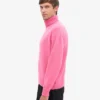 Rollkragenpullover aus Merinowolle – Bubblegum-Pink