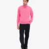 Rollkragenpullover aus Merinowolle – Bubblegum-Pink