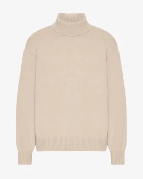 Rollkragenpullover aus Merinowolle – Elfenbeinweiß