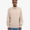 Rollkragenpullover aus Merinowolle – Elfenbeinweiß