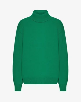 Rollkragenpullover aus Merinowolle – Kellygrün