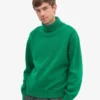 Rollkragenpullover aus Merinowolle – Kellygrün