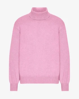 Rollkragenpullover aus Merinowolle – Kirschblüte