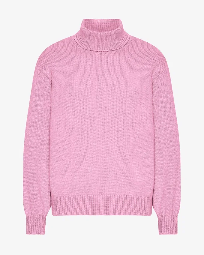 Rollkragenpullover aus Merinowolle – Kirschblüte