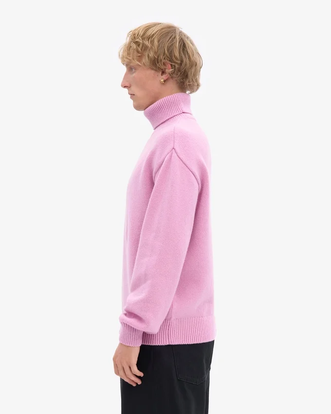 Rollkragenpullover aus Merinowolle – Kirschblüte