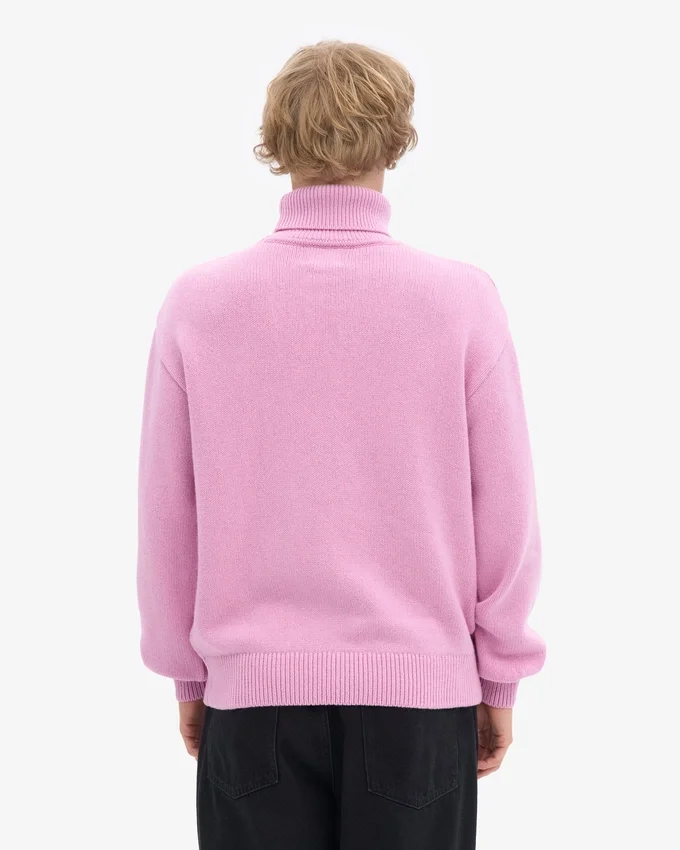 Rollkragenpullover aus Merinowolle – Kirschblüte