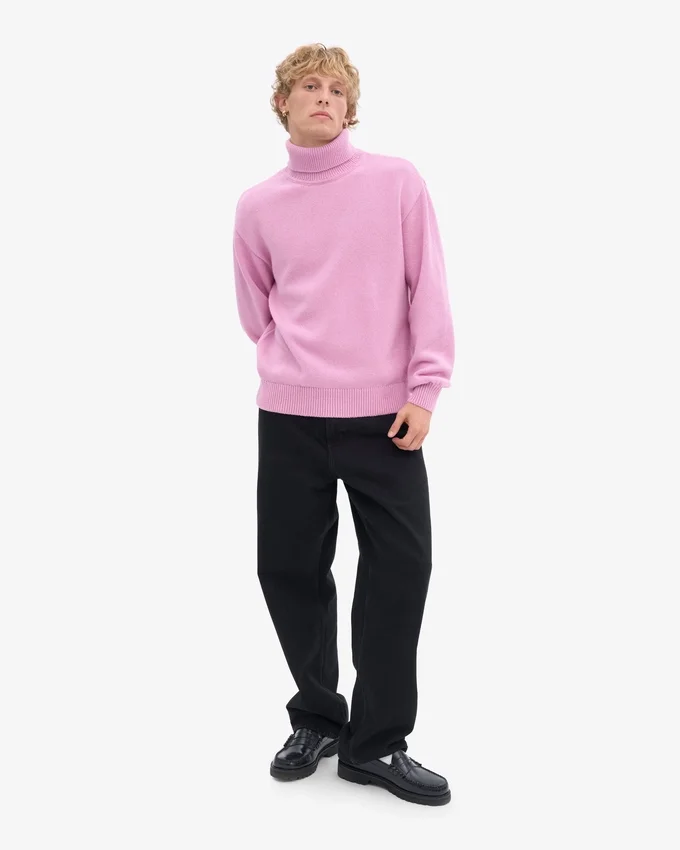 Rollkragenpullover aus Merinowolle – Kirschblüte
