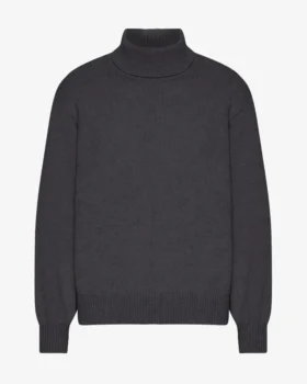 Rollkragenpullover aus Merinowolle – Lava-Grau