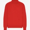 Rollkragenpullover aus Merinowolle – Mandarinenrot