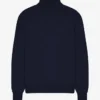Rollkragenpullover aus Merinowolle – Marineblau