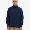 Rollkragenpullover aus Merinowolle – Marineblau