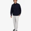 Rollkragenpullover aus Merinowolle – Marineblau