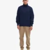 Rollkragenpullover aus Merinowolle – Marineblau